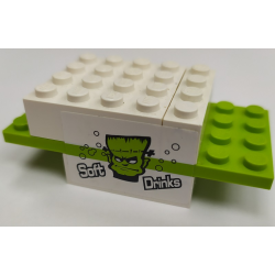 Stickered Assembly 8 x 4 x 2 1/3 with 'SOFT', 'DRINKS' and Monster Pattern (Stickers) - Set 8154 - 1 brick 1 x 4, 2 plate 4 x 4, 4 brick 2 x 4 Stickered Assembly 8 x 4 x 2 1/3 with 'SOFT', 'DRINKS' and Monster Pattern (Stickers) - Set 8154 - 1 brick 1 x 4, 2 plate 4 x 4, 4 brick 2 x 4