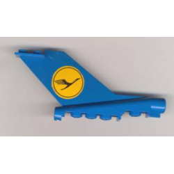 Tail Vintage with Lufthansa Pattern on Both Sides and Black Dot on Rear (Stickers) - Set 1560-2