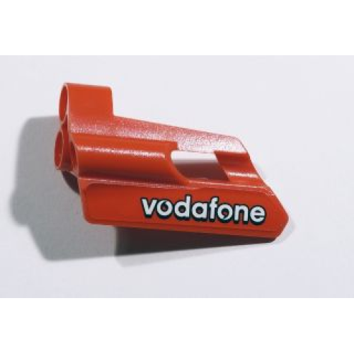 Деталь LEGO 47712pb06 Technic, Panel Fairing #24 Small Short, Small Hole, Side B with 'vodafone' Pattern (Sticker) - Set 8674