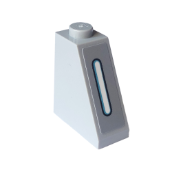 Slope 65 2 x 1 x 2 with White and Medium Azure SW Death Star Wall Light Pattern (Sticker) - Set 75324 Slope 65 2 x 1 x 2 with White and Medium Azure SW Death Star Wall Light Pattern (Sticker) - Set 75324