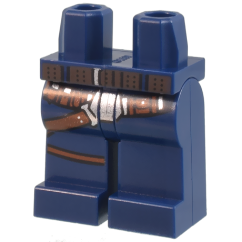 Деталь LEGO 970c00pb1536 Hips and Legs with SW Gunbelt, Dark Brown Belt on Hips and Reddish Brown Straps on Legs Pattern