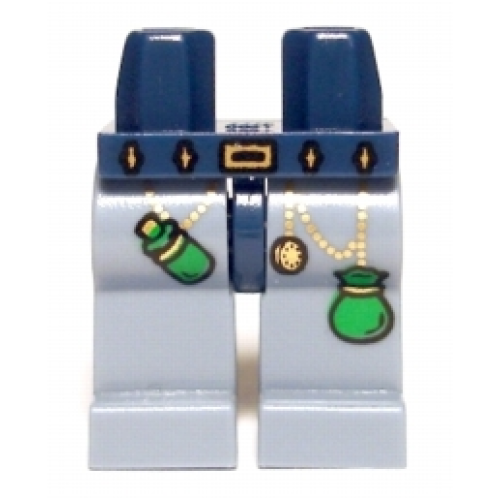 Деталь LEGO 970c55pb01 Hips and Sand Blue Legs with Good Wizard Pattern