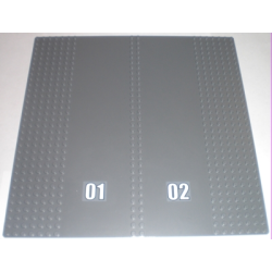 Baseplate, Road 32 x 32 7-Stud Straight with Double Driveway with '01 and '02' Pattern (Stickers) - Set 7744 Baseplate, Road 32 x 32 7-Stud Straight with Double Driveway with '01 and '02' Pattern (Stickers) - Set 7744