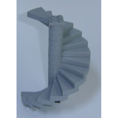 Деталь LEGO 40243c01 Stairs Spiral Steps 16 with Support - Light Bluish Gray