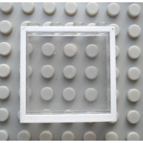 Деталь LEGO Mx1544pb01 Modulex, Window 1 x 4 x 4 with White Border Pattern