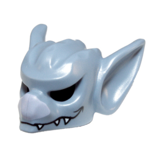 Деталь LEGO 15065pb02 Minifigure, Headgear Mask Bat with Lavender Nose and White Fangs Pattern