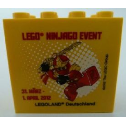 Brick 2 x 4 x 3 with Legoland Deutschland LEGO NINJAGO EVENT 31. März - 1. April 2012 Pattern