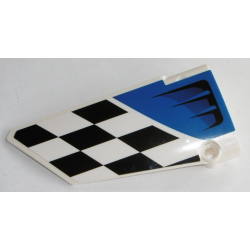 Technic, Panel Fairing #17 Large Smooth, Side A with Air Intake and Checkered Black and White Pattern (Sticker) - Set 42045 Technic, Panel Fairing #17 Large Smooth, Side A with Air Intake and Checkered Black and White Pattern (Sticker) - Set 42045