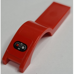 Vehicle, Mudguard 1 x 4 1/2 with Red and White Light Pattern Model Right Side (Sticker) - Set 8124 Vehicle, Mudguard 1 x 4 1/2 with Red and White Light Pattern Model Right Side (Sticker) - Set 8124