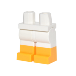 Hips and Legs with Molded Bright Light Orange Lower Legs / Boots Pattern Hips and Legs with Molded Bright Light Orange Lower Legs / Boots Pattern