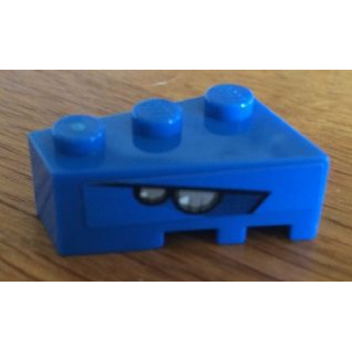 Деталь LEGO 6565pb15 Wedge 3 x 2 Left with Headlights Pattern (Sticker) - Set 8163