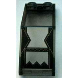 Windscreen 5 x 2 x 1 2/3 with Transparent Cutouts with Jagged Bottom Edge Pattern (Sticker) - Set 7888