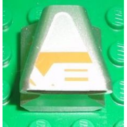 Vehicle, Air Scoop Engine Top 2 x 2 with Large 'V8' on Orange and Silver Background Pattern (Sticker) - Set 8661 Vehicle, Air Scoop Engine Top 2 x 2 with Large 'V8' on Orange and Silver Background Pattern (Sticker) - Set 8661