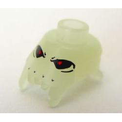 Minifigure, Head, Modified Jagged Bottom Edge with Eyes Pattern (Brick Daddy)