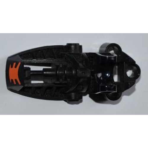 Деталь LEGO 47298pb01 Bionicle Foot Toa Metru with Orange Decorative Pattern (Sticker) - Set 8101