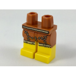 Hips and Yellow Legs with Dark Orange Animal Skin Skirt Pattern