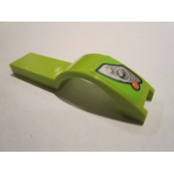 Vehicle, Mudguard 1 x 4 1/2 with Silver Headlights on Lime Background Pattern Model Right Side (Sticker) - Set 8663 Vehicle, Mudguard 1 x 4 1/2 with Silver Headlights on Lime Background Pattern Model Right Side (Sticker) - Set 8663