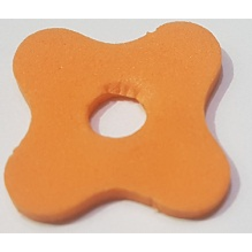 Деталь LEGO bb0910 Foam Scala Flower Medium 4 x 4 with 4 Petals and Hole - Orange