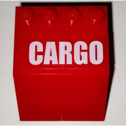 Stickered Assembly 5 x 4 x 1 2/3 with White 'CARGO' on Transparent Background Pattern (Sticker) - Set 4512 - 2 Windscreen 5 x 2 x 1 2/3 Stickered Assembly 5 x 4 x 1 2/3 with White 'CARGO' on Transparent Background Pattern (Sticker) - Set 4512 - 2 Windscreen 5 x 2 x 1 2/3