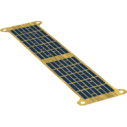Plastic Part for Set 10283 - Gold Solar Panel with Dark Blue Cells Pattern
