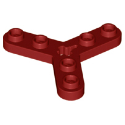 Technic, Plate Rotor 3 Blade with Smooth Ends and 6 Studs (Propeller) - Dark Red Technic, Plate Rotor 3 Blade with Smooth Ends and 6 Studs (Propeller) - Dark Red
