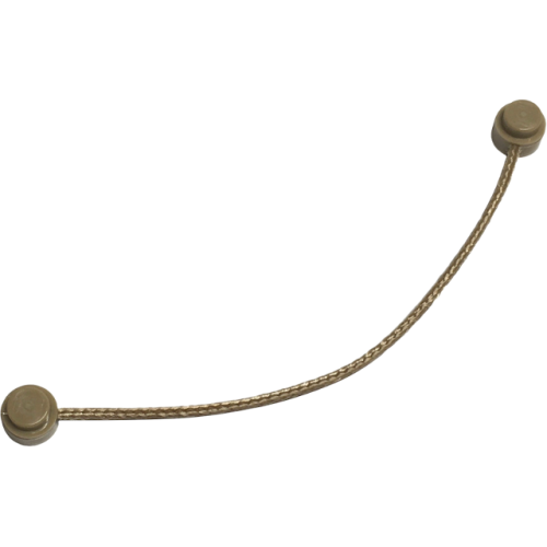 Деталь LEGO x127c10pb01 String with End Studs (10L Overall) with (Same Color) Studs Pattern - Dark Tan