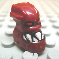 Minifigure, Head, Modified Bionicle Piraka Hakann with Eyes and Teeth Pattern Minifigure, Head, Modified Bionicle Piraka Hakann with Eyes and Teeth Pattern