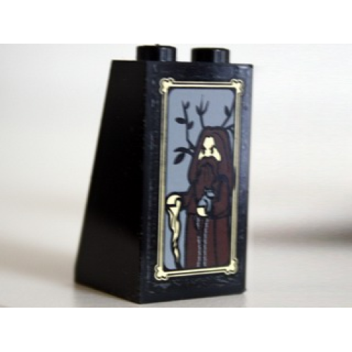 Деталь LEGO 3684cpb007 Slope 75 2 x 2 x 3 - Solid Studs with Portrait of Romestamo the Blue Pattern (Sticker) - Set 10237