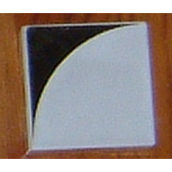 Duplo, Tile 2 x 2 with Shape Black Inverse Quarter Circle Pattern