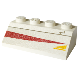 Slope 45 2 x 4 with Jedi Starfighter Pattern Model Left Side