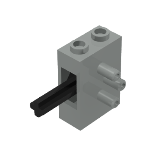 Деталь LEGO 4694c01 Pneumatic Switch with Top Studs - Light Gray