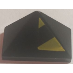 Slope 45 2 x 1 Triple with Inside Bar with Black and Yellow Danger Stripes Pattern Model Right Side Pattern (Sticker) - Set 7702 Slope 45 2 x 1 Triple with Inside Bar with Black and Yellow Danger Stripes Pattern Model Right Side Pattern (Sticker) - Set 7702