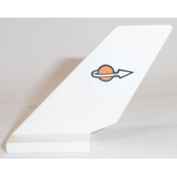 Tail Shuttle with Classic Space Logo Pattern Model Left Side (Sticker) - Sets 7690 / 7692