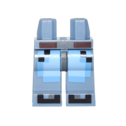 Hips and Legs with Pixelated Medium Blue and Bright Light Blue Jeans, Reddish Brown Belt, and Black Shoe Tips Pattern Hips and Legs with Pixelated Medium Blue and Bright Light Blue Jeans, Reddish Brown Belt, and Black Shoe Tips Pattern