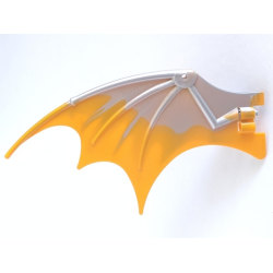 Dragon Wing 19 x 11 with Bar Hole and 2 Pin Holes with Marbled Bright Light Orange Trailing Edge Pattern Dragon Wing 19 x 11 with Bar Hole and 2 Pin Holes with Marbled Bright Light Orange Trailing Edge Pattern