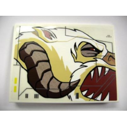 Slope 10 6 x 8 with Wampa Face Profile Pattern Model Right Side (Sticker) - Set 10195