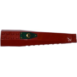 Wedge 16 x 4 Triple Curved with Reinforcements with Dark Green Panel with 3 Screws, Exhaust Pipe and Crack Pattern (Sticker) - Set 70735