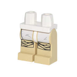 Hips and Tan Legs with SW White Leggings, Puttees Thick Wrap Pattern