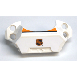 Sports Hockey Chest Protector with NHL Logo and Black, Orange, White Stripes Pattern (Stickers) - Set 3541 Sports Hockey Chest Protector with NHL Logo and Black, Orange, White Stripes Pattern (Stickers) - Set 3541