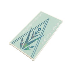 Glass for Window 1 x 4 x 6 with Metallic Light Blue Ice Crystals, Triangles, Shards and Diamonds Pattern (Sticker) - Set 43197