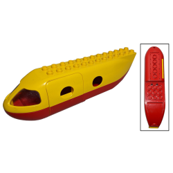 Duplo Airplane Jetliner Fuselage with Red Base and Cargo Door (2150c05 / 2154) Duplo Airplane Jetliner Fuselage with Red Base and Cargo Door (2150c05 / 2154)