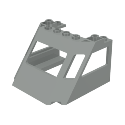 Train Front Sloping Top - Light Gray