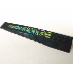 Wedge 16 x 4 Triple Curved with Reinforcements with Iridescent Mirrored Circuitry Pattern (Sticker) - Set 7644