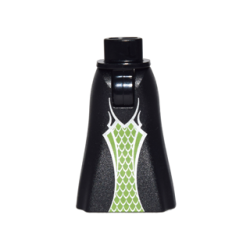 Mini Doll Hips and Skirt Full Length with Lime and Silver Diamond Inset Pattern - Thick Hinge Mini Doll Hips and Skirt Full Length with Lime and Silver Diamond Inset Pattern - Thick Hinge