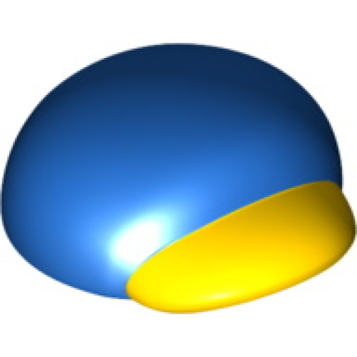 Деталь LEGO 73733pb01 Large Figure Headgear, Super Mario Cap with Molded Yellow Bill Pattern (Penguin Mario)