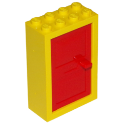 Door, Frame 2 x 4 x 5 with Red Door 1 x 4 x 5 (4130 / 4131) - Yellow Door, Frame 2 x 4 x 5 with Red Door 1 x 4 x 5 (4130 / 4131) - Yellow