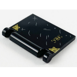 Minifigure, Utensil Book Cover with Gold Corner Trim and 'TMR', Light Bluish Gray Scratches Pattern (Tom Riddle's Diary)