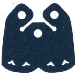 Mini Doll, Cape Cloth, Friends, 2 Bottom Curves, Short with 3 Small Top Holes and Heart Shaped Holes - Bright Light Blue