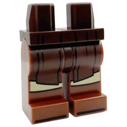 Hips and Reddish Brown Legs with SW Dark Brown Jedi Robe Ends and Tan Shirt Tail Pattern Hips and Reddish Brown Legs with SW Dark Brown Jedi Robe Ends and Tan Shirt Tail Pattern