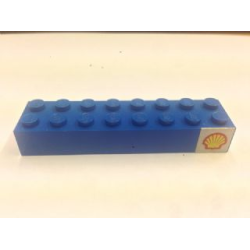 Brick 2 x 8 with Shell Logo Pattern Right (Sticker) - Set 392-1 Brick 2 x 8 with Shell Logo Pattern Right (Sticker) - Set 392-1